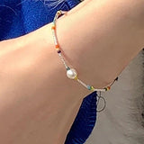 Colorful Bead Chain Bracelets for Women