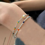 Colorful Bead Chain Bracelets for Women