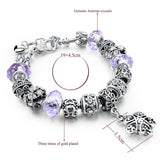 Summer Flower Charm Bracelet Crystal Beaded Pop Jewelry