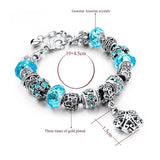 Summer Flower Charm Bracelet Crystal Beaded Pop Jewelry
