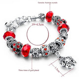 Summer Flower Charm Bracelet Crystal Beaded Pop Jewelry