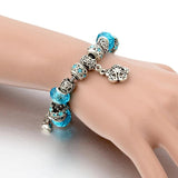 Summer Flower Charm Bracelet Crystal Beaded Pop Jewelry