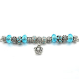 Summer Flower Charm Bracelet Crystal Beaded Pop Jewelry