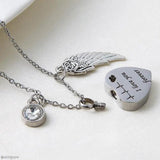 Heart Cremation Urn Necklace Stainless Steel With Fill Kit And Gift Bag