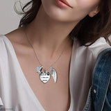 Heart Cremation Urn Necklace Stainless Steel With Fill Kit And Gift Bag