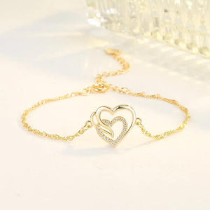 Zircon Love Charm Bracelet for Her Romantic Jewelry