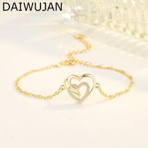 Zircon Love Charm Bracelet for Her Romantic Jewelry