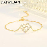 Zircon Love Charm Bracelet for Her Romantic Jewelry