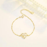 Zircon Love Charm Bracelet for Her Romantic Jewelry