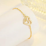Zircon Love Charm Bracelet for Her Romantic Jewelry