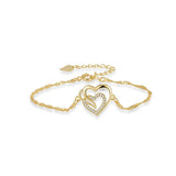 Zircon Love Charm Bracelet for Her Romantic Jewelry
