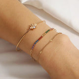 Zircon Bee Bracelet Set Multi-layer Bracelet