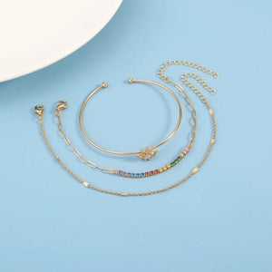 Zircon Bee Bracelet Set Multi-layer Bracelet