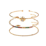 Zircon Bee Bracelet Set Multi-layer Bracelet