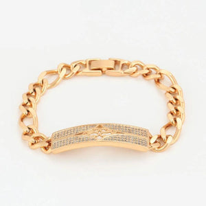XP Jewelry Micro Zircon Chain Bracelet 11mm for Men Women Lead Nickel