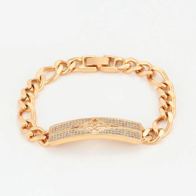 XP Jewelry Micro Zircon Chain Bracelet 11mm for Men Women Lead Nickel