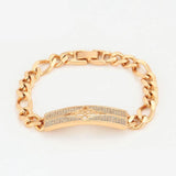 XP Jewelry Micro Zircon Chain Bracelet 11mm for Men Women Lead Nickel