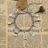 Antique Silver Chain Bracelet Money Dollar Purse Gift