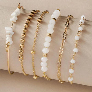Bohemia Beaded Six Layer Bracelet Set for Women