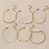 Bohemia Beaded Six Layer Bracelet Set for Women