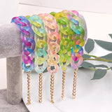 Bohemian Multicolor Acrylic Chain Bracelet for Women