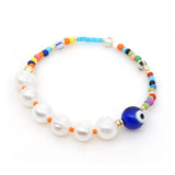 GO2BOHO Evil Eye Bracelet Women Bohemian Enamel Bead Jewelry