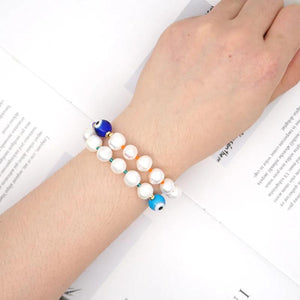 GO2BOHO Evil Eye Bracelet Women Bohemian Enamel Bead Jewelry