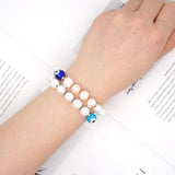 GO2BOHO Evil Eye Bracelet Women Bohemian Enamel Bead Jewelry