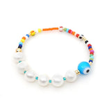 GO2BOHO Evil Eye Bracelet Women Bohemian Enamel Bead Jewelry