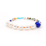 GO2BOHO Evil Eye Bracelet Women Bohemian Enamel Bead Jewelry