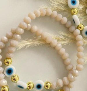 Evil Eye Crystal Beaded Bracelet for Women