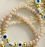 Evil Eye Crystal Beaded Bracelet for Women