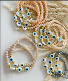 Evil Eye Crystal Beaded Bracelet for Women