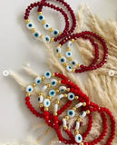 Evil Eye Crystal Beaded Bracelet for Women