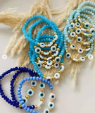 Evil Eye Crystal Beaded Bracelet for Women
