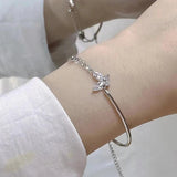 Foxanry Zircon Double-layer Bracelet for Women