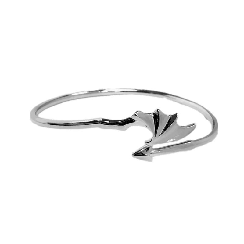 Silver Demon Wing Tail Bracelet Small Retro Jewelry Gift