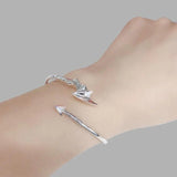 Silver Demon Wing Tail Bracelet Small Retro Jewelry Gift