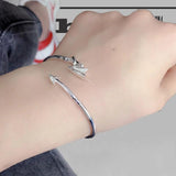 Silver Demon Wing Tail Bracelet Small Retro Jewelry Gift
