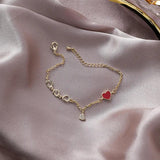Romantic Love Red Heart Bracelet for Immortal Girl