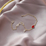 Romantic Love Red Heart Bracelet for Immortal Girl