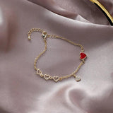 Romantic Love Red Heart Bracelet for Immortal Girl