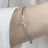 Redcheng Butterfly Crystal Double Layer Chain Bracelet For Women