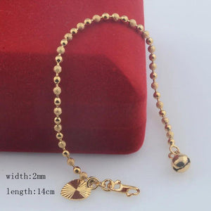 Baby Girls Yellow Link Ball Bracelet Heart Chains