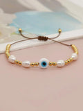 YASTYT Evil Eye Charm Bracelet Beaded Boho Friendship Jewelry Set