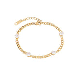 European Zircon Titanium Steel Bracelet for Women