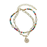 Foxanry Multicolor Bead Chain Bracelets for Women