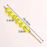 Bohemian Resin Wide Chain Bracelet for Women