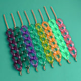 Bohemian Resin Wide Chain Bracelet for Women