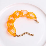 Bohemian Resin Wide Chain Bracelet for Women